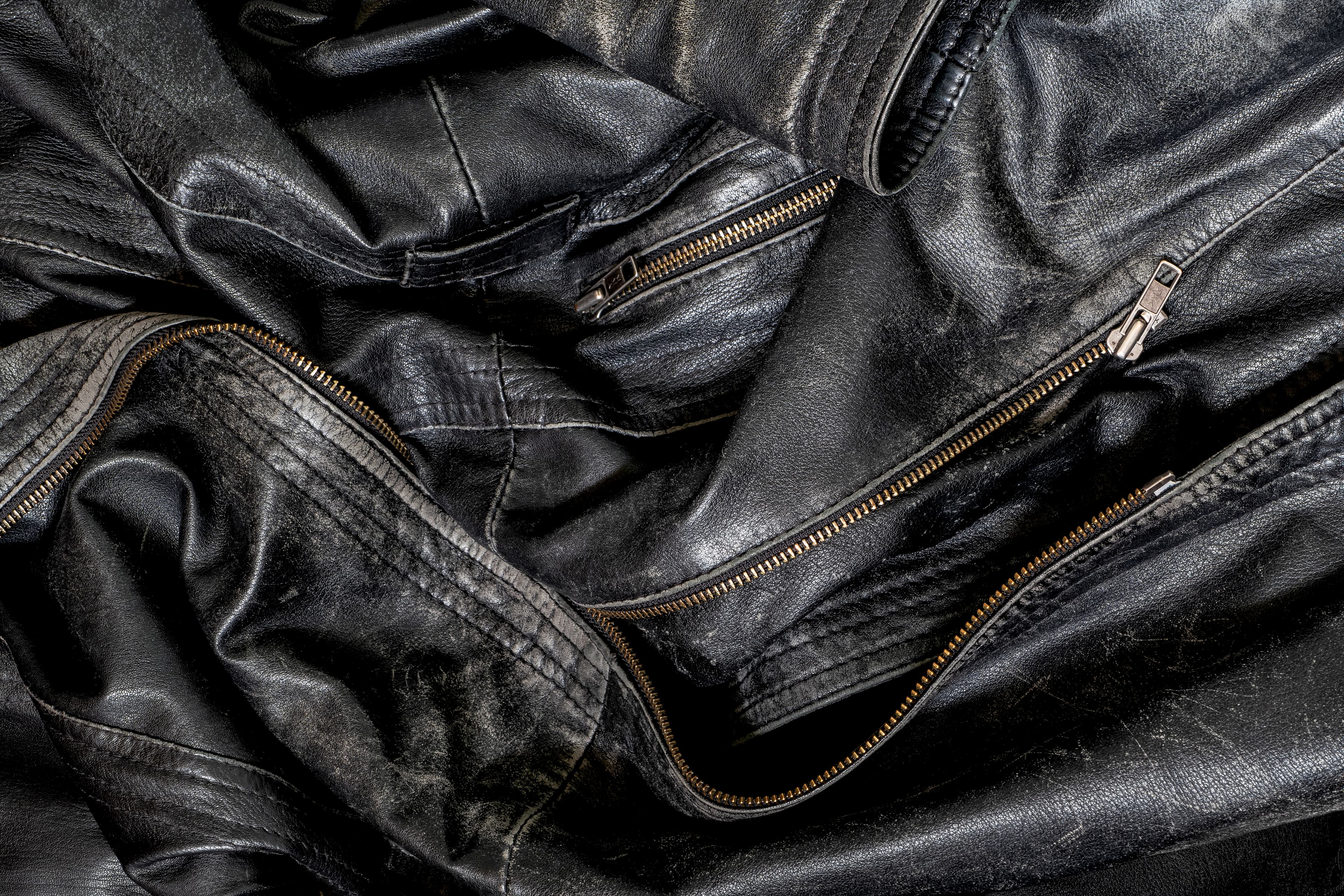 Leather jacket, size L